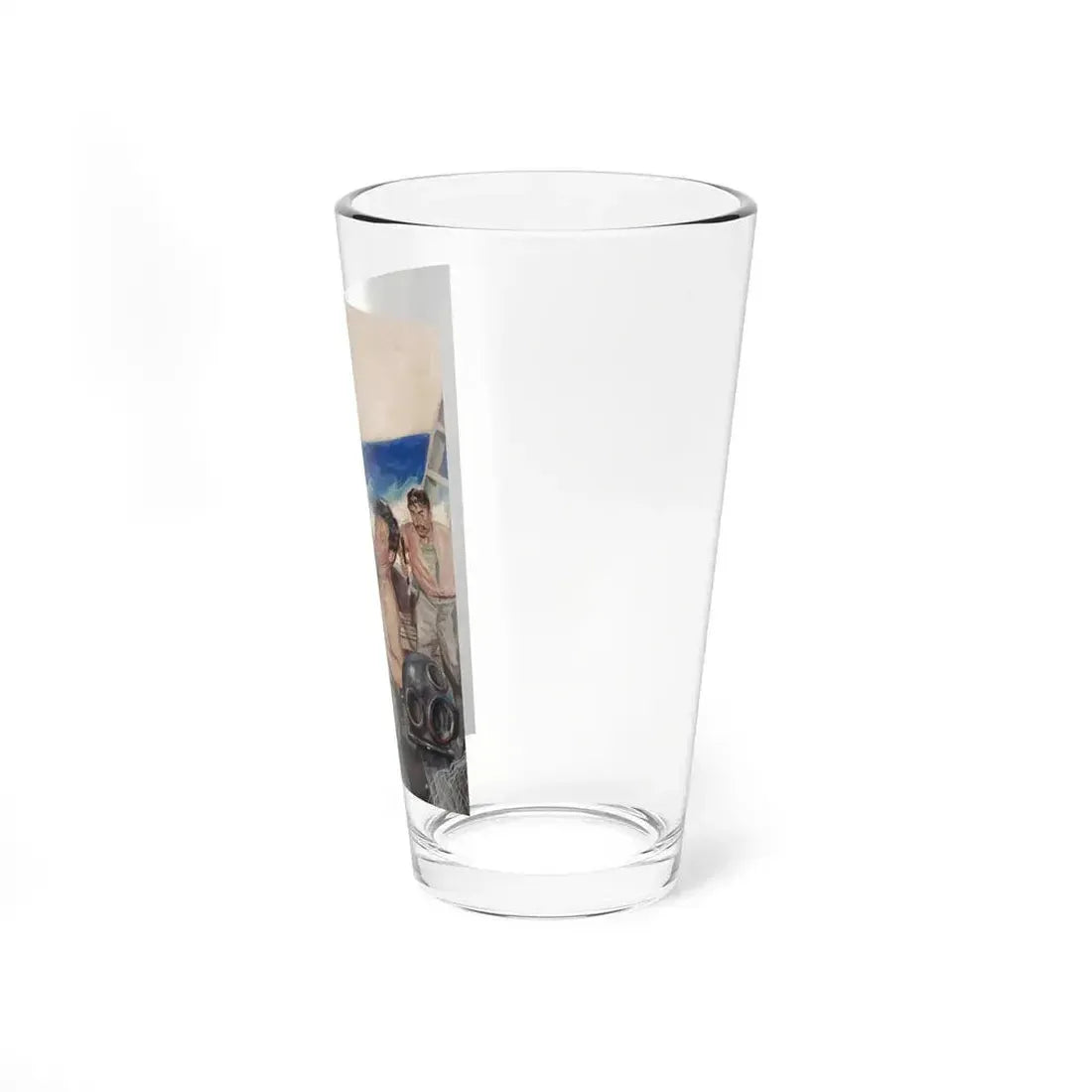 Brawl at Sea, probable men's magazine illustration, circa 1950s (Magazine Illustration) Pint Glass 16oz - Go Mug Yourself