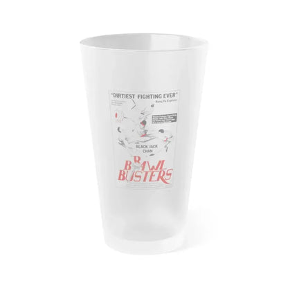 BRAWL BUSTERS 1978 Movie Poster - Frosted Pint Glass 16oz 16oz Frosted - Go Mug Yourself