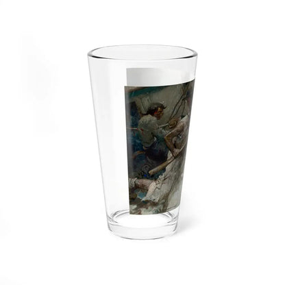 Brawn of These Lads Made the Pike a Match for a Pirate's Cutlass, 1922 (Magazine Illustration) Pint Glass 16oz - Go Mug Yourself