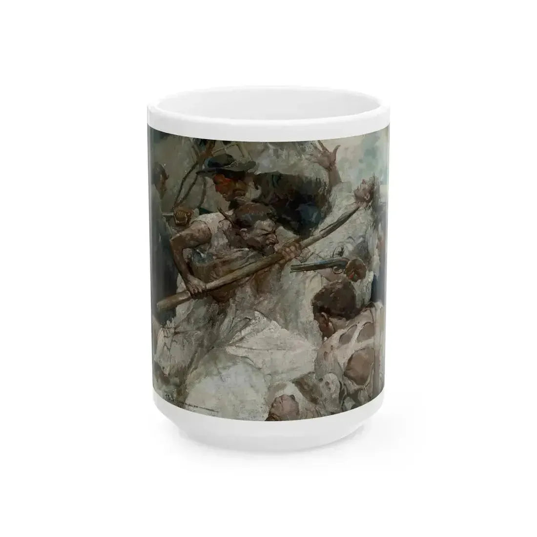 Brawn of These Lads Made the Pike a Match for a Pirate's Cutlass, 1922 - White Coffee Mug 15oz - Go Mug Yourself