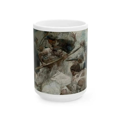 Brawn of These Lads Made the Pike a Match for a Pirate's Cutlass, 1922 - White Coffee Mug 15oz - Go Mug Yourself