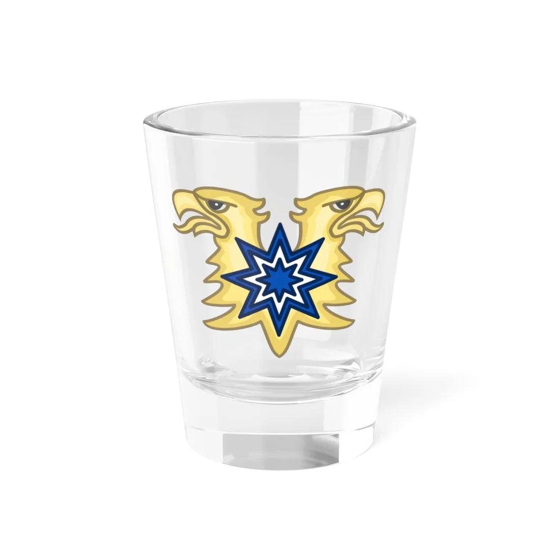 Brazeau Heraldic Badge Canada (Canada) (Coat of Arms) Shot Glass 1.5oz 1.5oz - Go Mug Yourself