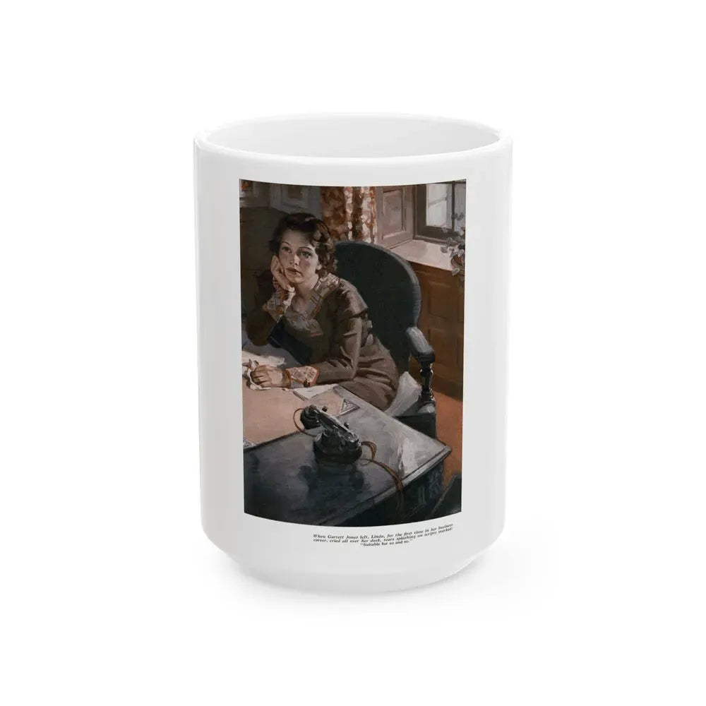 Breadwinner (Pt. 3), Redbook, February 1934 - White Coffee Mug 15oz - Go Mug Yourself