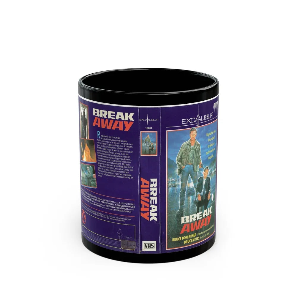 BREAK AWAY (VHS COVER) - Black Coffee Mug-11oz-Go Mug Yourself