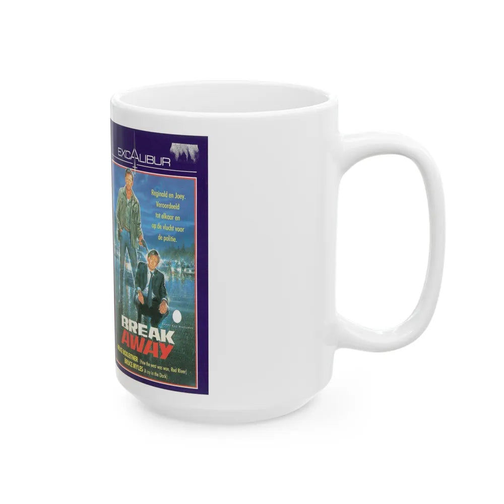 BREAK AWAY (VHS COVER) - White Coffee Mug-Go Mug Yourself