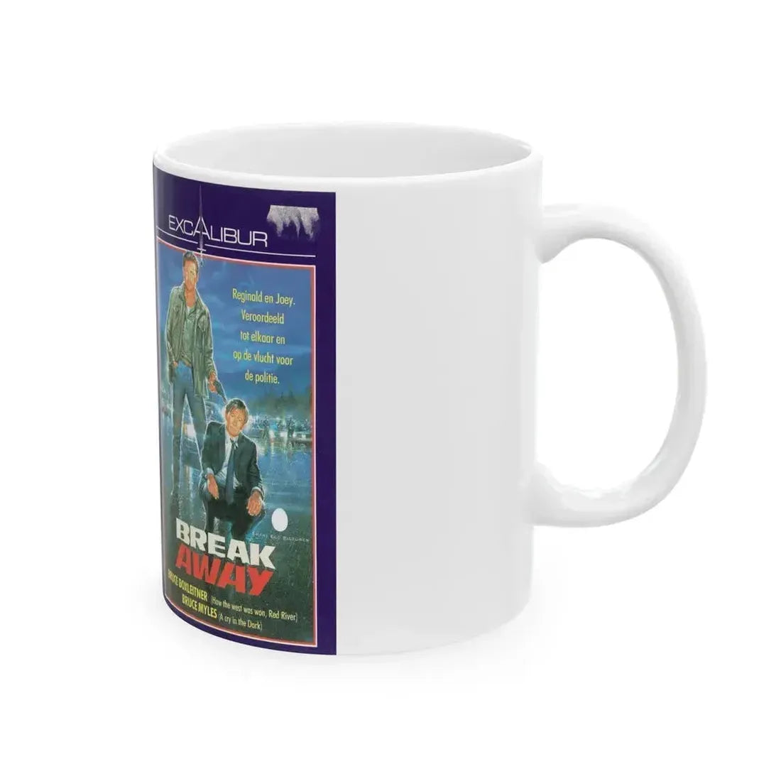 BREAK AWAY (VHS COVER) - White Coffee Mug - Go Mug Yourself