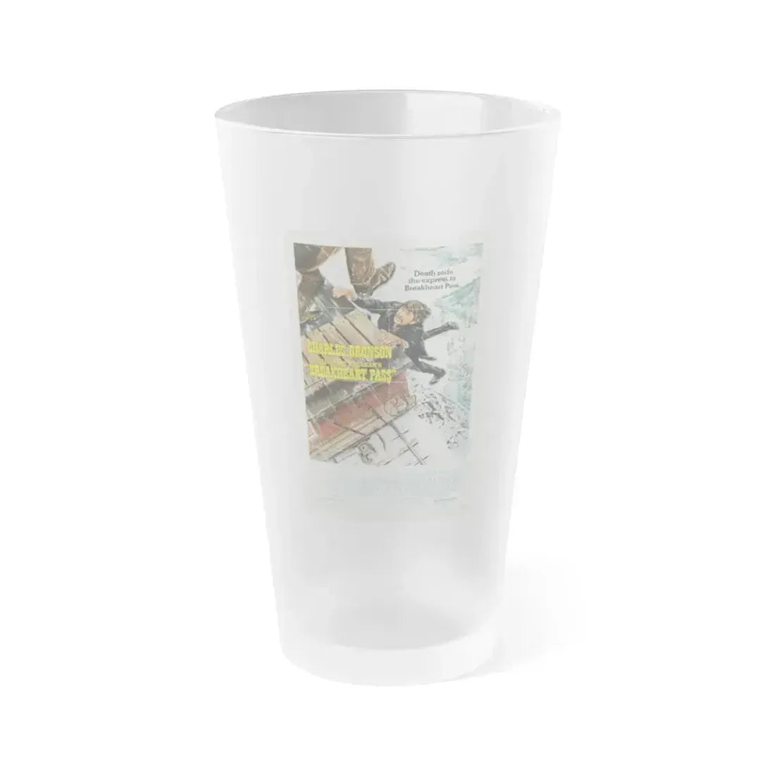BREAKHEART PASS 1975 Movie Poster - Frosted Pint Glass 16oz 16oz Frosted - Go Mug Yourself