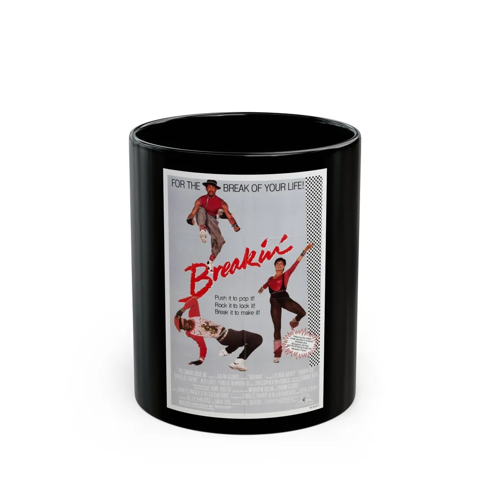 BREAKIN' 1984 Movie Poster - Black Coffee Mug-11oz-Go Mug Yourself