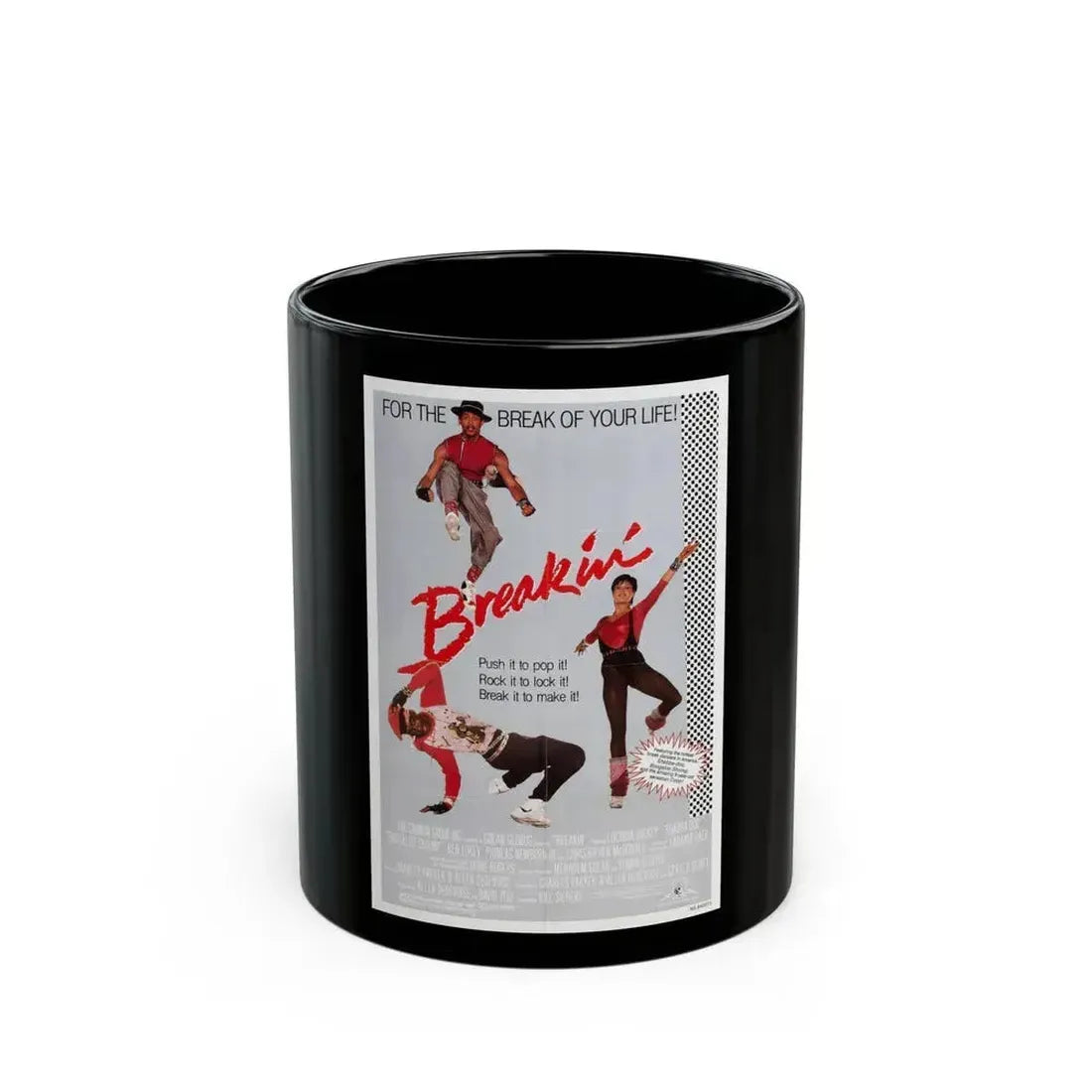 BREAKIN' 1984 Movie Poster - Black Coffee Mug 11oz - Go Mug Yourself