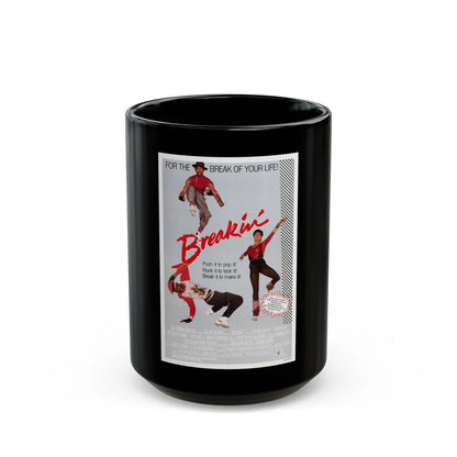 BREAKIN' 1984 Movie Poster - Black Coffee Mug-15oz-Go Mug Yourself