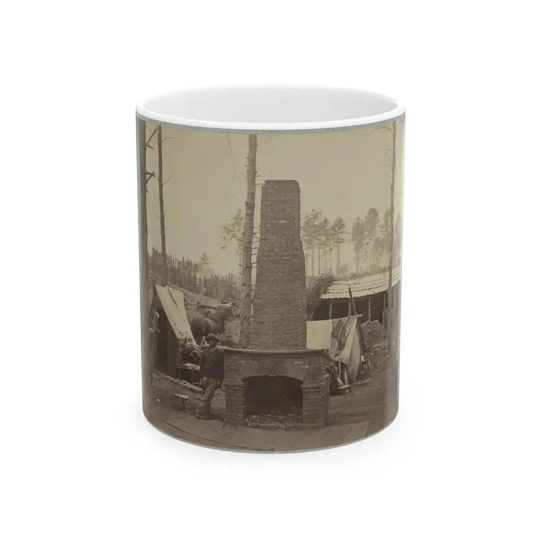 Breaking Camp, Brandy Station, Va. (U.S. Civil War) White Coffee Mug 11oz - Go Mug Yourself