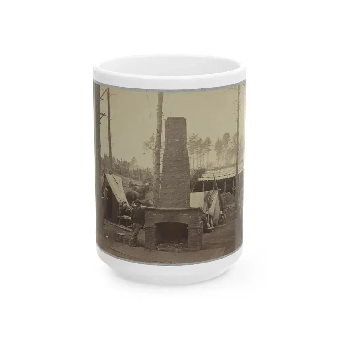 Breaking Camp, Brandy Station, Va. (U.S. Civil War) White Coffee Mug 15oz - Go Mug Yourself