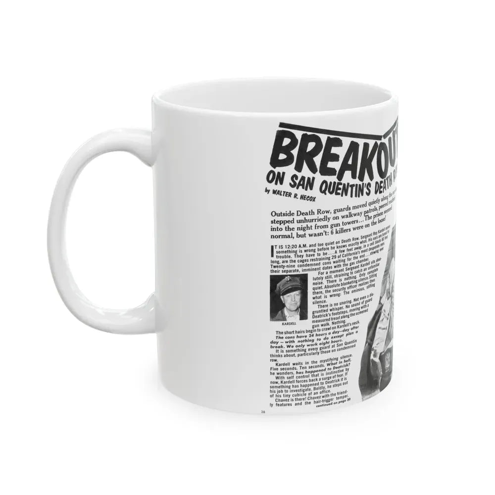 Breakout, Man's magazine, December 1962 - White Coffee Mug - Go Mug Yourself