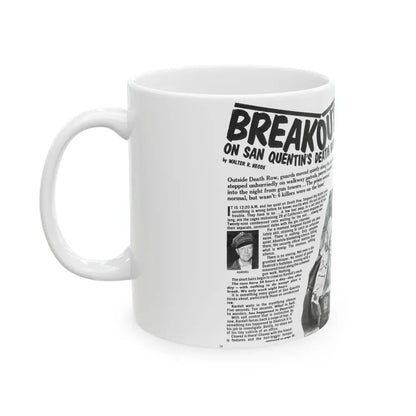 Breakout, Man's magazine, December 1962 - White Coffee Mug - Go Mug Yourself