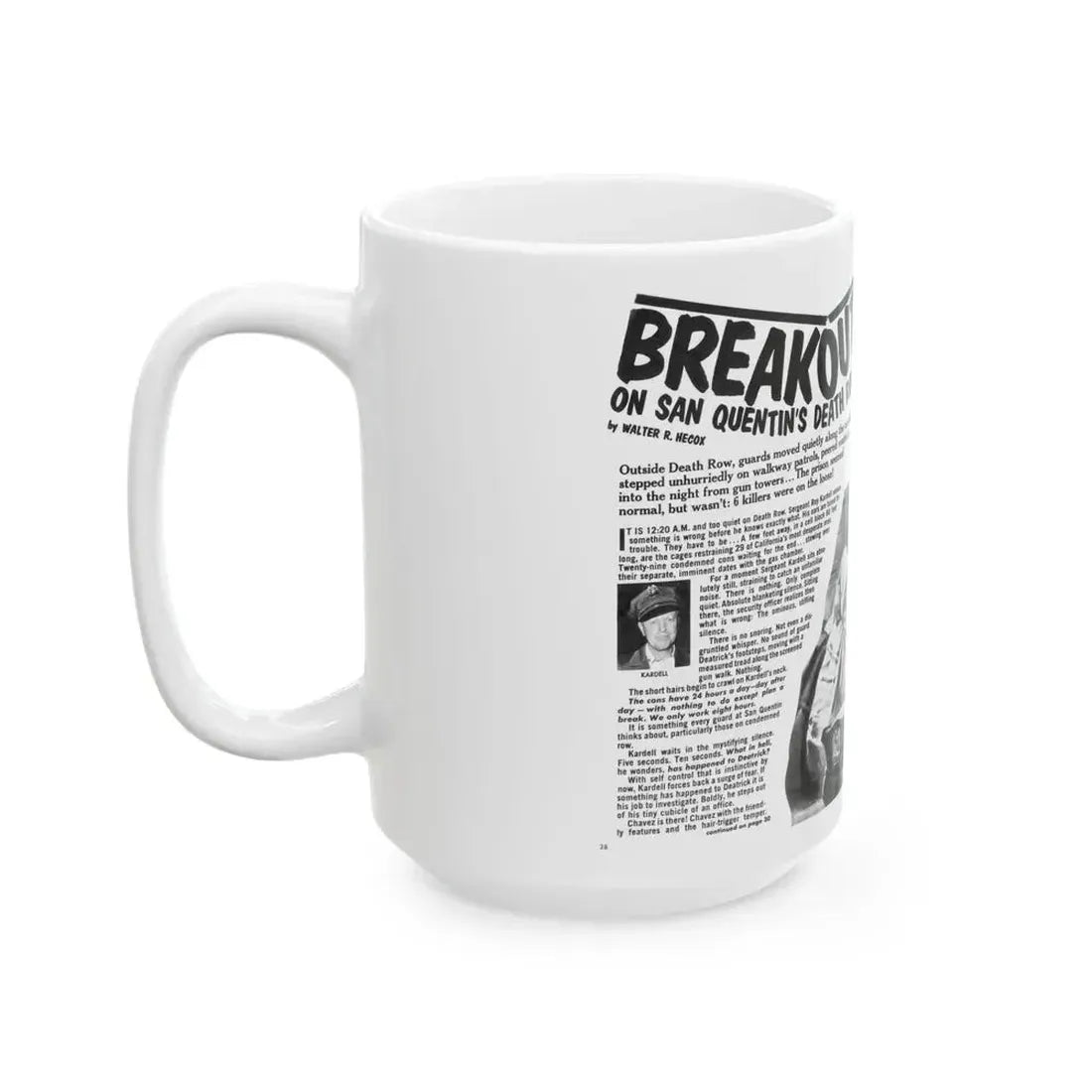 Breakout, Man's magazine, December 1962 - White Coffee Mug - Go Mug Yourself