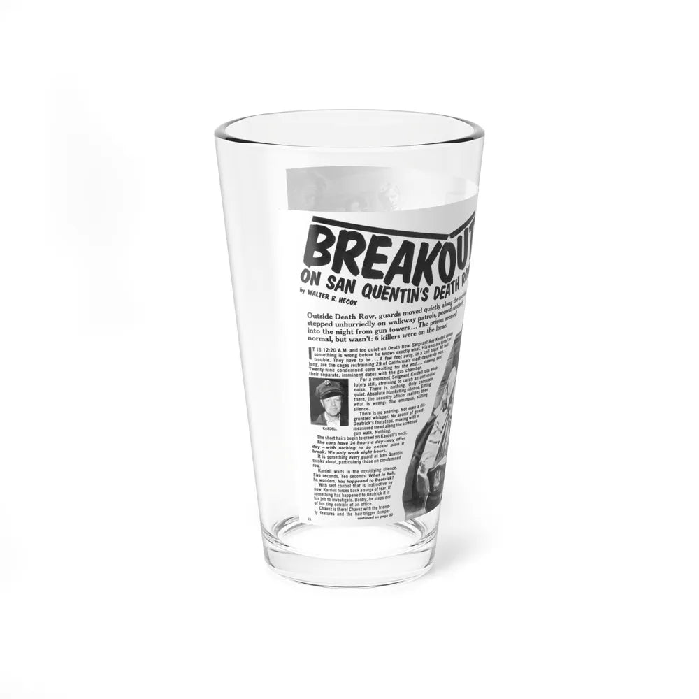 Breakout, Man's magazine, December 1962 (Magazine Illustration) Pint Glass 16oz-Go Mug Yourself