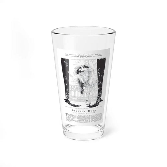 Breathe Deep, Harper's Bazaar, May 1915 (Magazine Illustration) Pint Glass 16oz 16oz - Go Mug Yourself