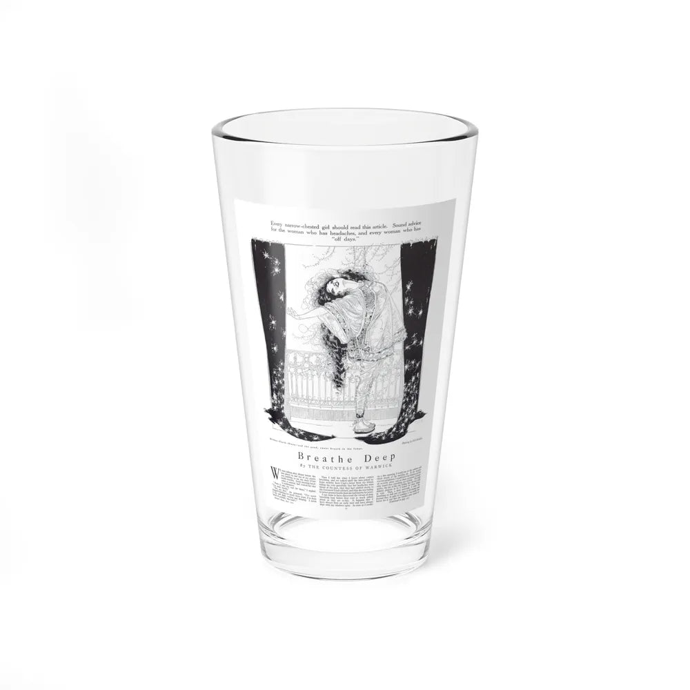 Breathe Deep, Harper's Bazaar, May 1915 (Magazine Illustration) Pint Glass 16oz-16oz-Go Mug Yourself