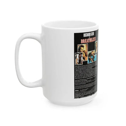 BREATHLESS (VHS COVER) - White Coffee Mug - Go Mug Yourself