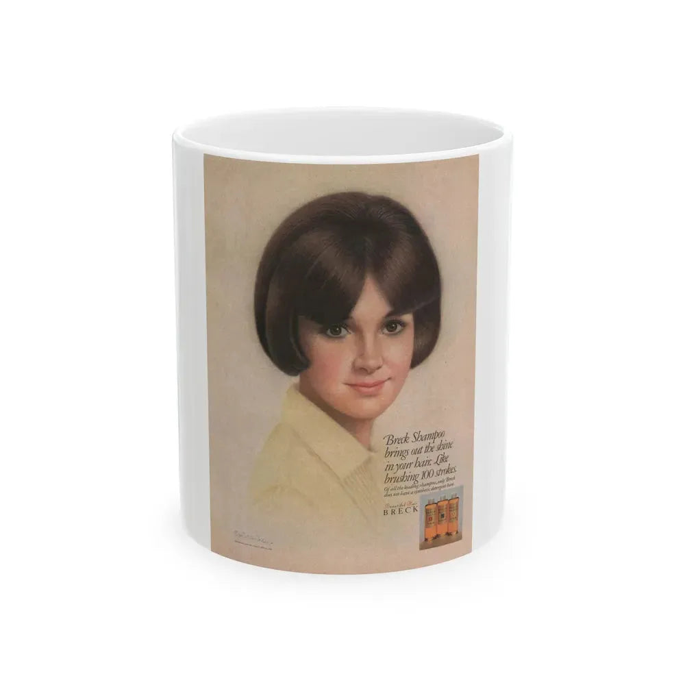 Breck Shampoo ad, Redbook, April 1967 - White Coffee Mug 11oz - Go Mug Yourself