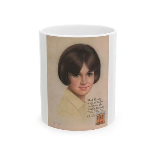 Breck Shampoo ad, Redbook, April 1967 - White Coffee Mug 11oz - Go Mug Yourself