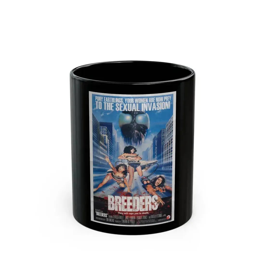 BREEDERS (RETRO) 1986 Movie Poster - Black Coffee Mug 11oz - Go Mug Yourself