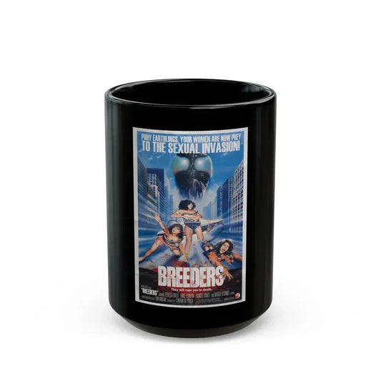 BREEDERS (RETRO) 1986 Movie Poster - Black Coffee Mug 15oz - Go Mug Yourself