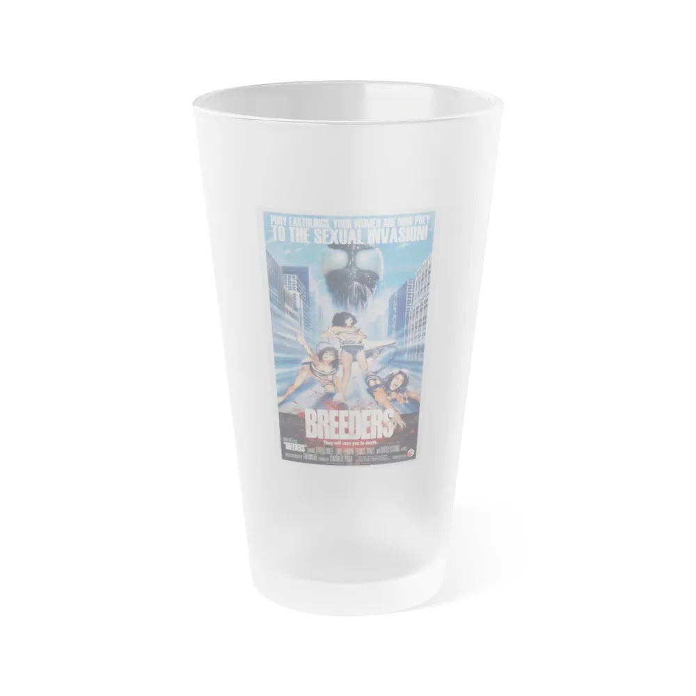 BREEDERS (RETRO) 1986 Movie Poster - Frosted Pint Glass 16oz-16oz-Frosted-Go Mug Yourself