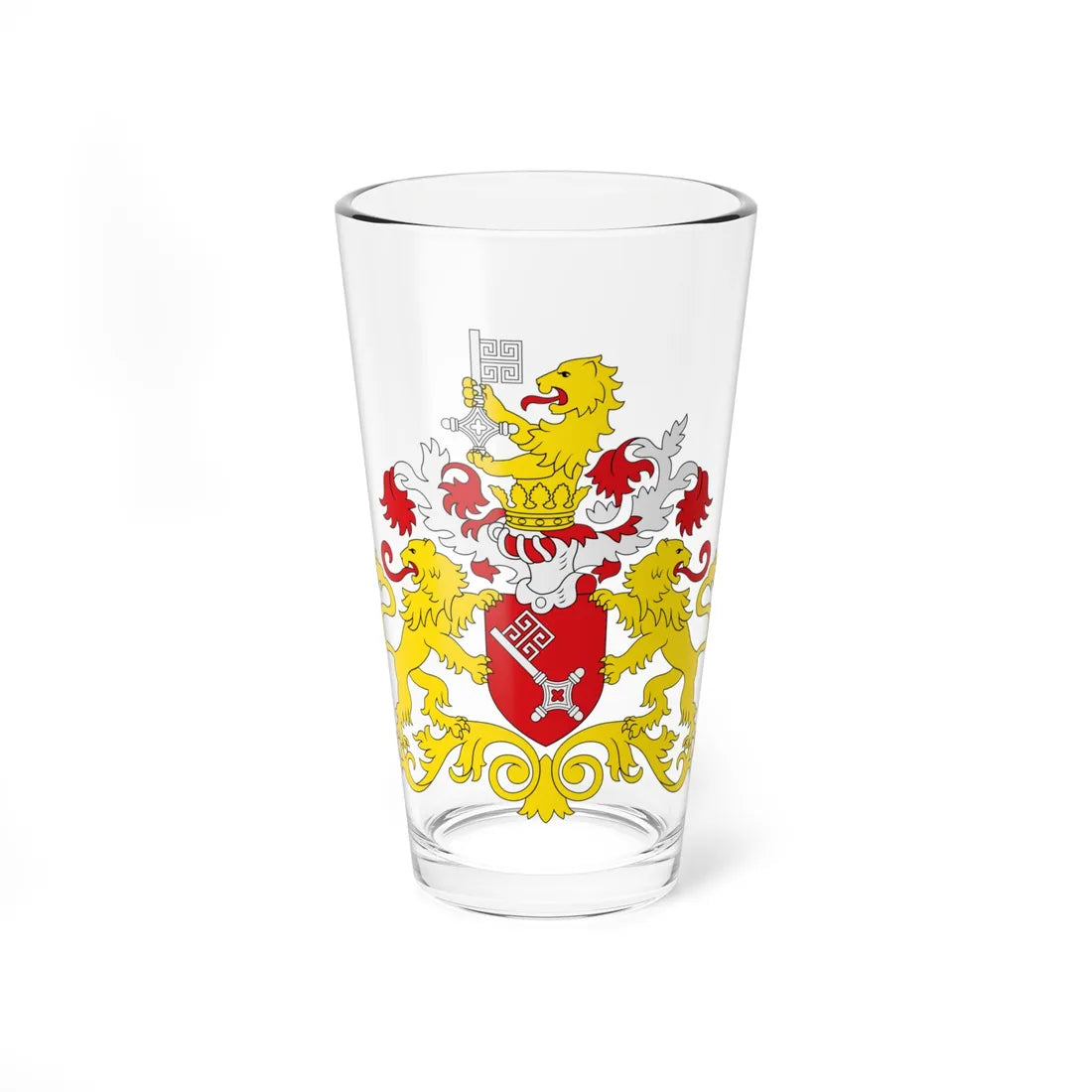 Bremen state flag coat of arms (Germany) (Coat of Arms) Pint Glass 16oz 16oz - Go Mug Yourself