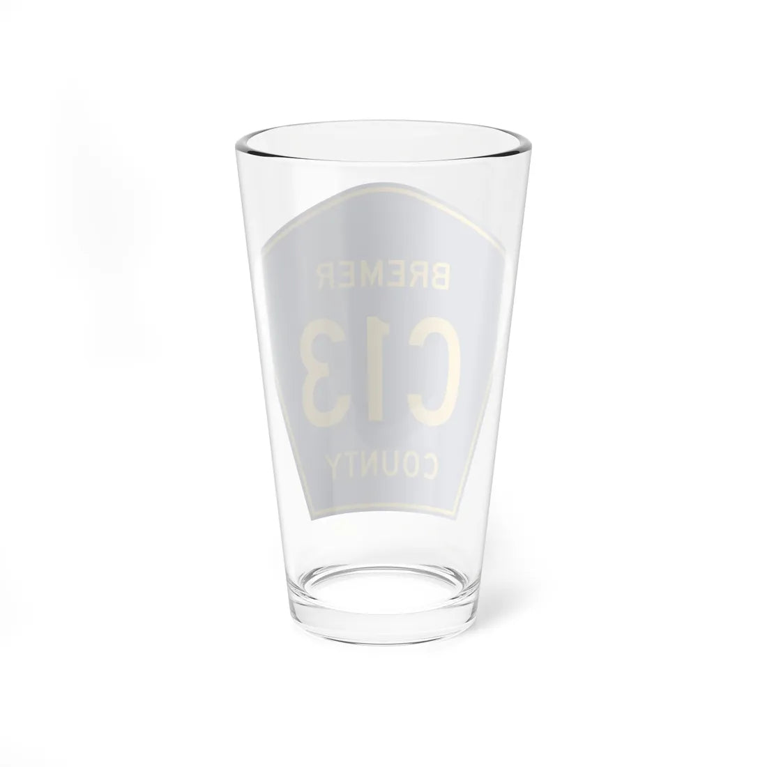 Bremer County Route C13 IA (Iowa) (Road Sign) Pint Glass 16oz - Go Mug Yourself
