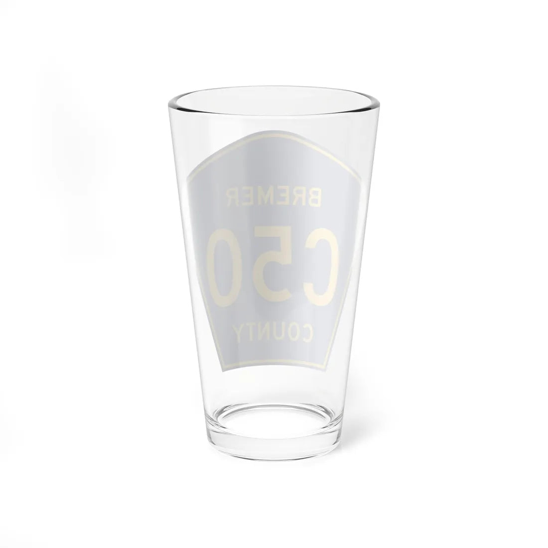 Bremer County Route C50 IA (Iowa) (Road Sign) Pint Glass 16oz - Go Mug Yourself