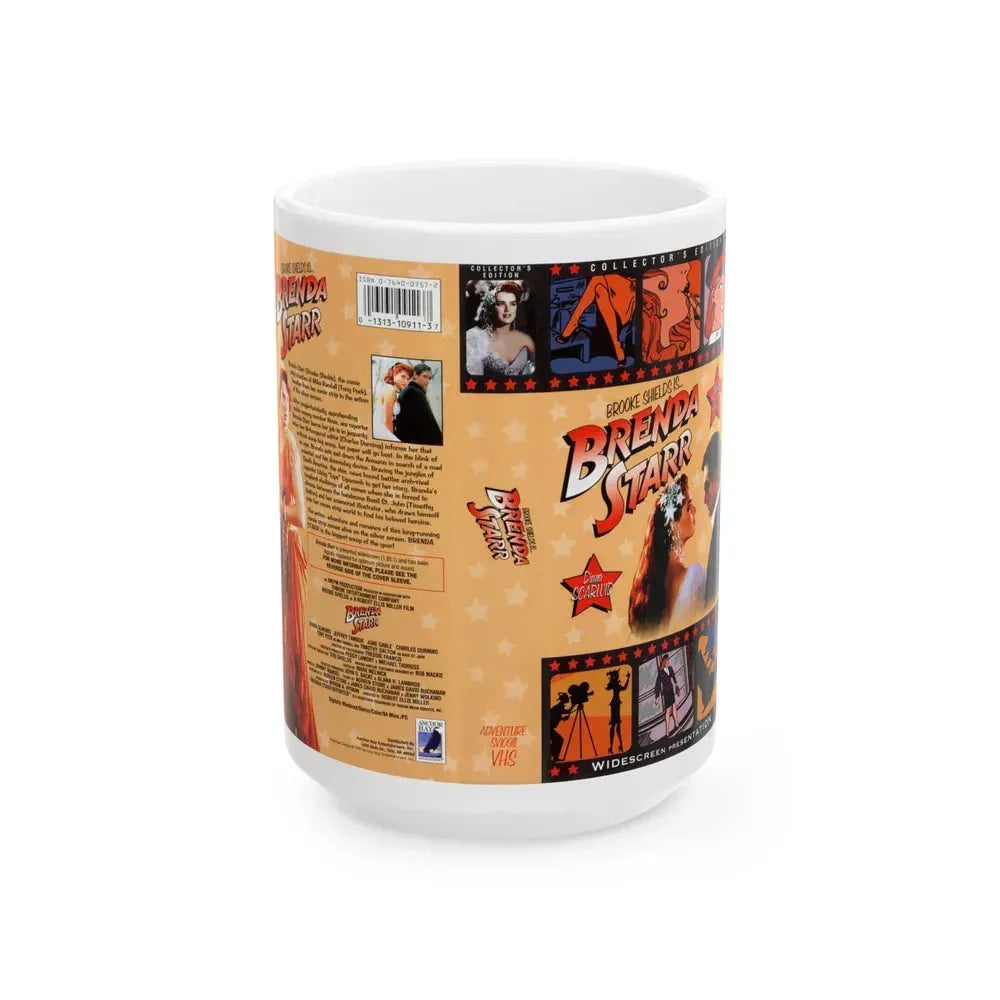 BRENDA STARR (VHS COVER) - White Coffee Mug 15oz - Go Mug Yourself
