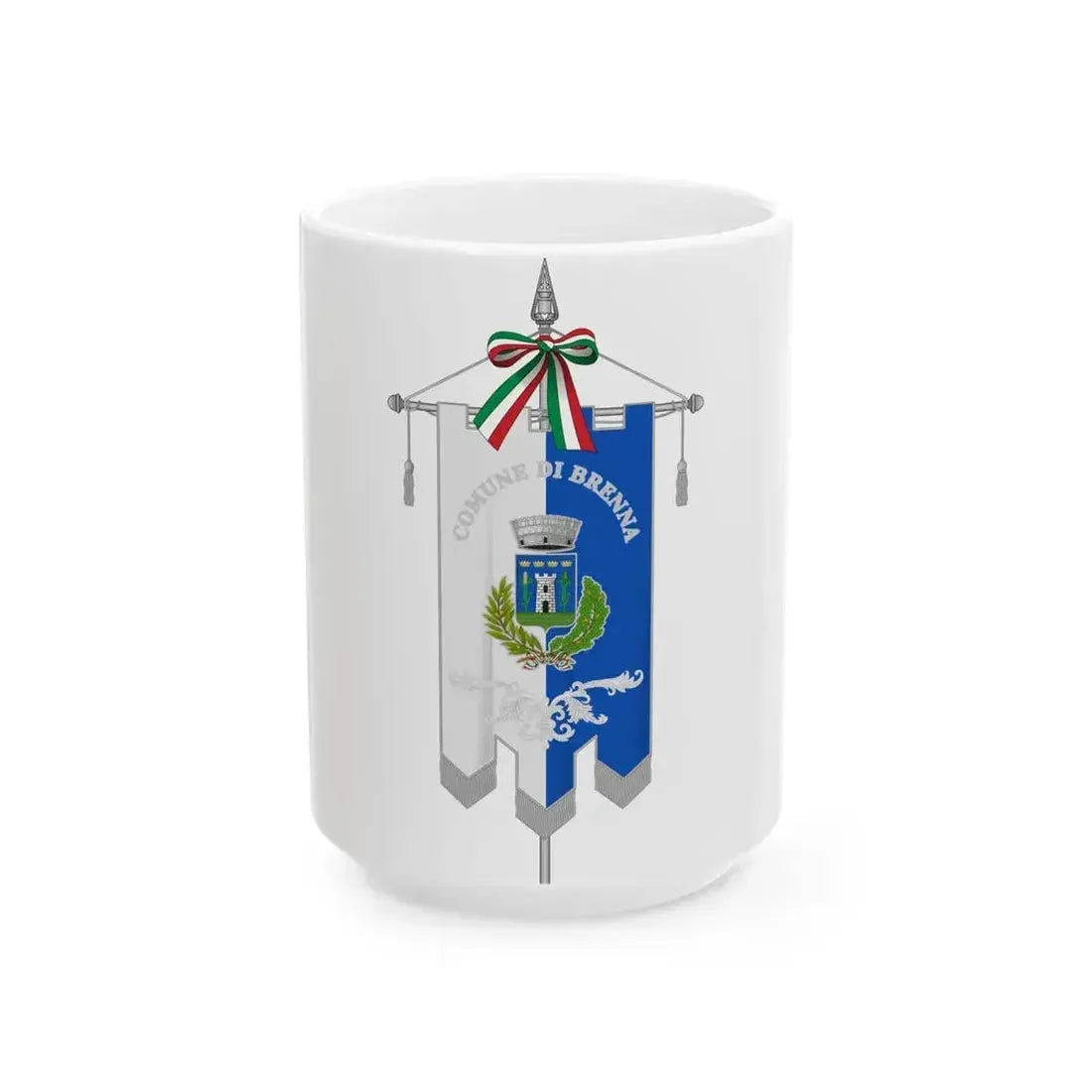 Brenna Italia-Gonfalone (Italy) White Coffee Mug 15oz - Go Mug Yourself
