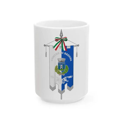 Brenna Italia-Gonfalone (Italy) White Coffee Mug 15oz - Go Mug Yourself