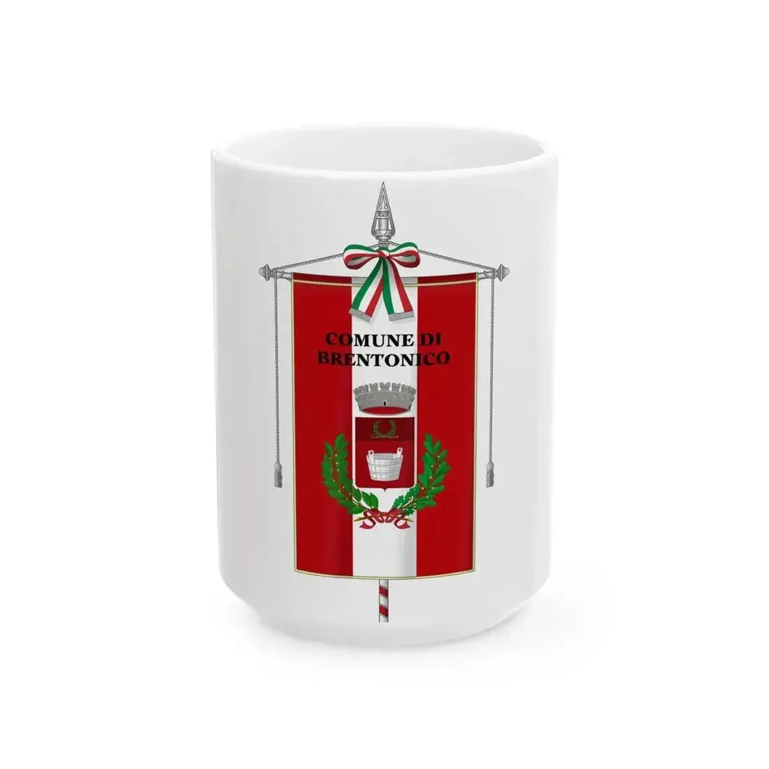 Brentonico-Gonfalone (Italy) White Coffee Mug 15oz - Go Mug Yourself