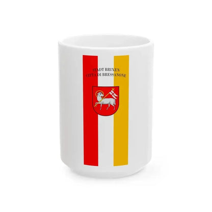 Bressanone-Bandiera (Italy) White Coffee Mug 15oz - Go Mug Yourself