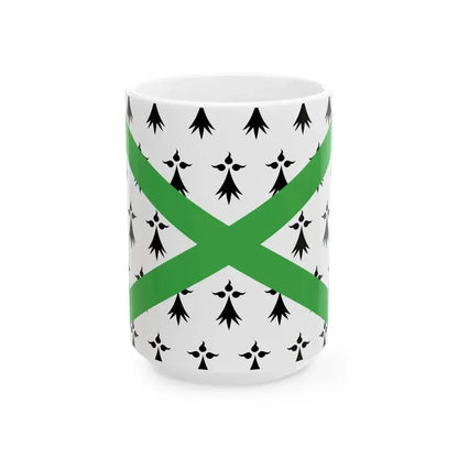 Breton Regionalist Union Flag (Belgium) White Coffee Mug 15oz - Go Mug Yourself