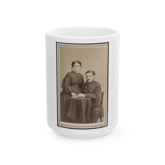 Brevet Brigadier General Charles Folsom Walcott Of Co. B (U.S. Civil War) White Coffee Mug 15oz - Go Mug Yourself