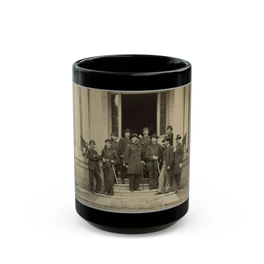 Brevet Major General Chas. Devens And Staff, Richmond, Va., April 1865 (U.S. Civil War) Black Coffee Mug 15oz - Go Mug Yourself