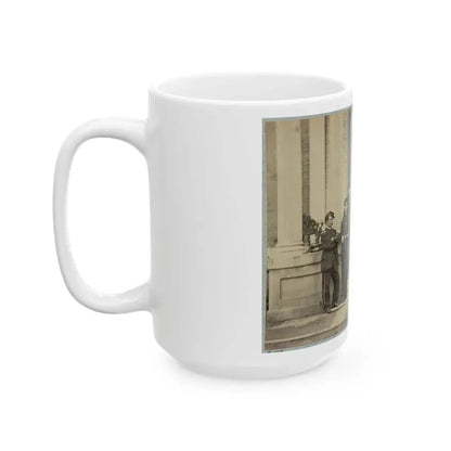 Brevet Major General Chas. Devens And Staff, Richmond, Va., April 1865 (U.S. Civil War) White Coffee Mug - Go Mug Yourself