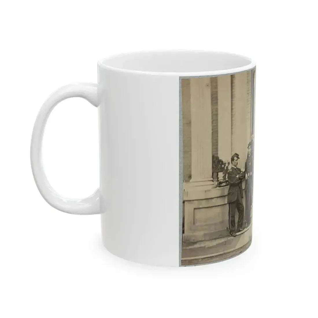 Brevet Major General Chas. Devens And Staff, Richmond, Va., April 1865 (U.S. Civil War) White Coffee Mug - Go Mug Yourself