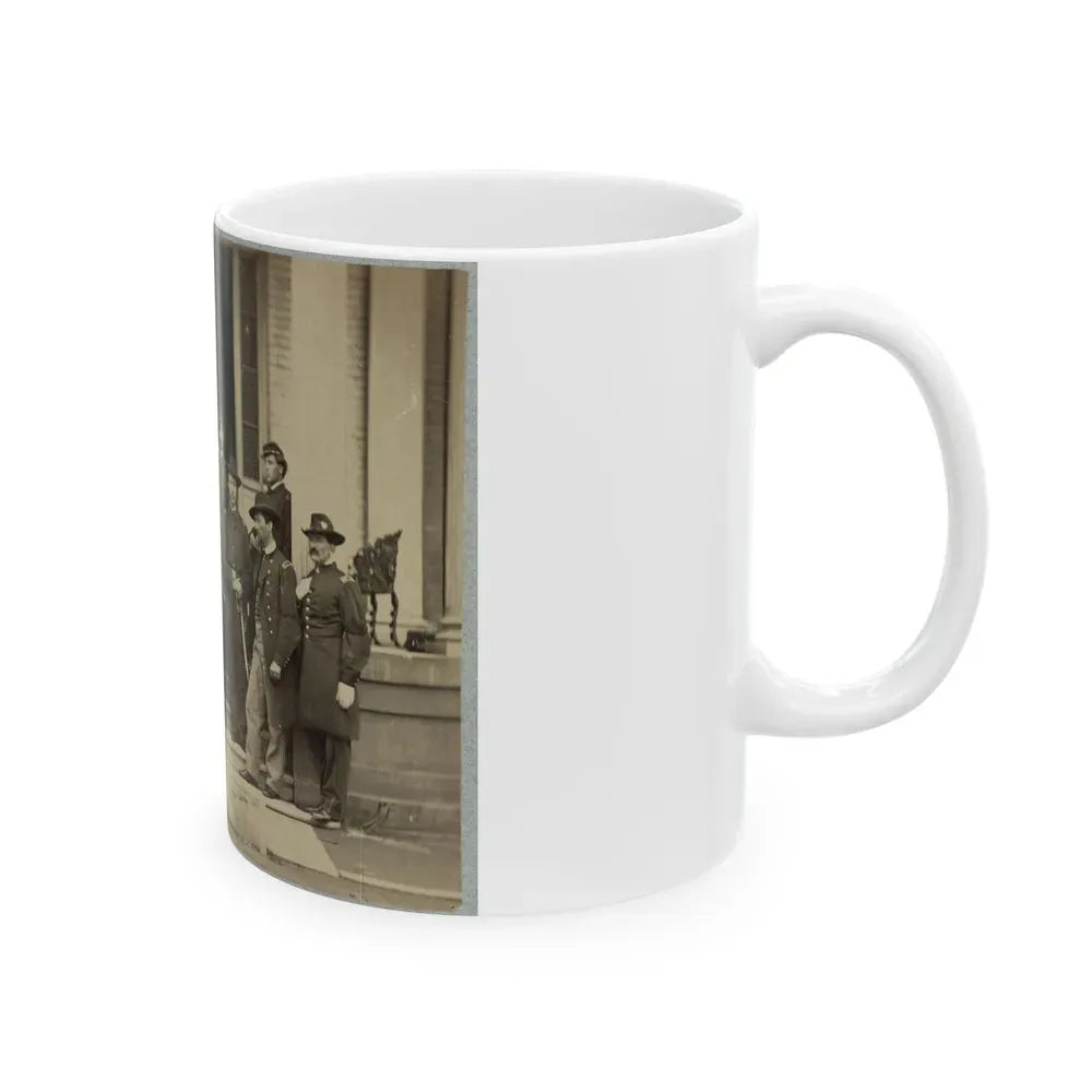 Brevet Major General Chas. Devens And Staff, Richmond, Va., April 1865 (U.S. Civil War) White Coffee Mug - Go Mug Yourself