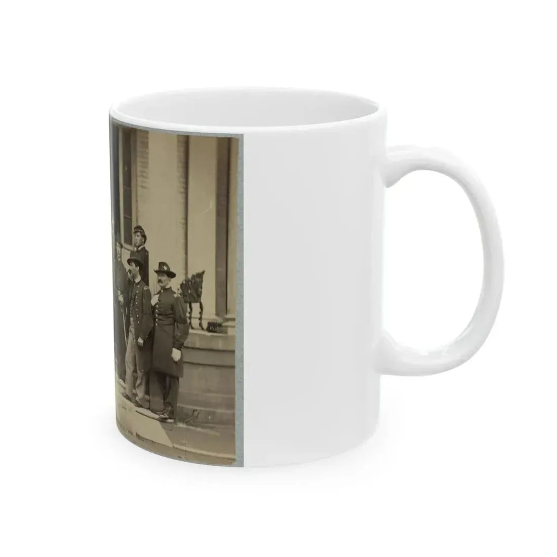Brevet Major General Chas. Devens And Staff, Richmond, Va., April 1865 (U.S. Civil War) White Coffee Mug - Go Mug Yourself