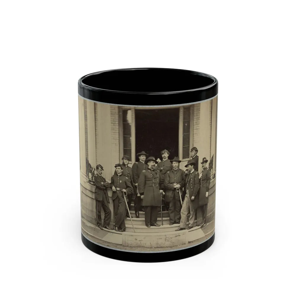 Brevet Major General Chas. Devens And Staff, Richmond, Va., April 1865 (U.S. Civil War) Black Coffee Mug-11oz-Go Mug Yourself