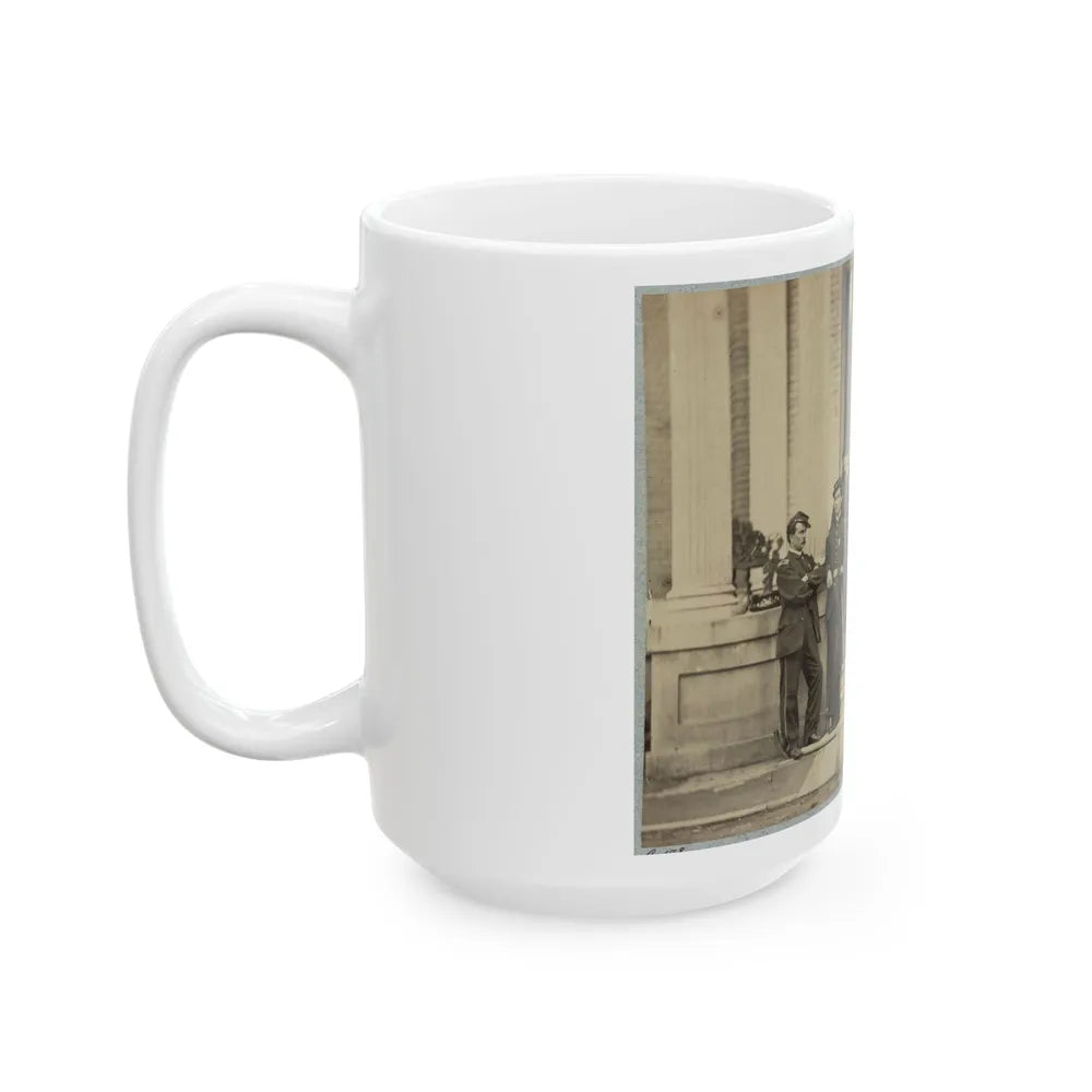 Brevet Major General Chas. Devens And Staff, Richmond, Va., April 1865 (U.S. Civil War) White Coffee Mug-Go Mug Yourself