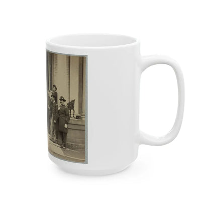 Brevet Major General Chas. Devens And Staff, Richmond, Va., April 1865 (U.S. Civil War) White Coffee Mug-Go Mug Yourself