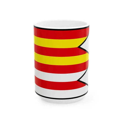 Brezany Presov Flag (Slovakia) White Coffee Mug 15oz - Go Mug Yourself