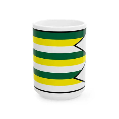 Brezina Trebisov Flag (Slovakia) White Coffee Mug 15oz - Go Mug Yourself