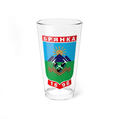 Brianka Ukraine COA (Ukraine) (Coat of Arms) Pint Glass 16oz 16oz - Go Mug Yourself