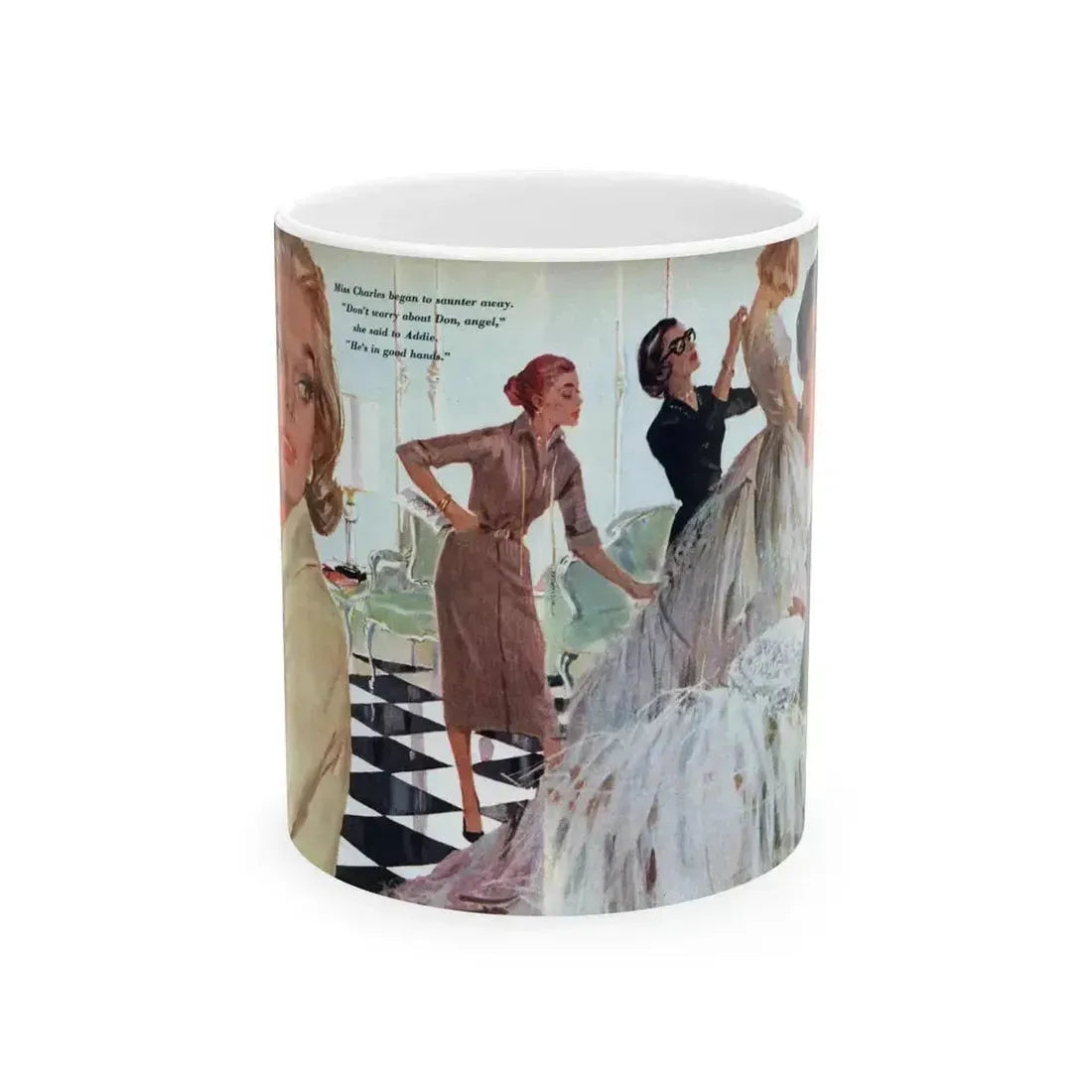 Bride In a Hurry, Redbook, July 1958 - White Coffee Mug 11oz - Go Mug Yourself